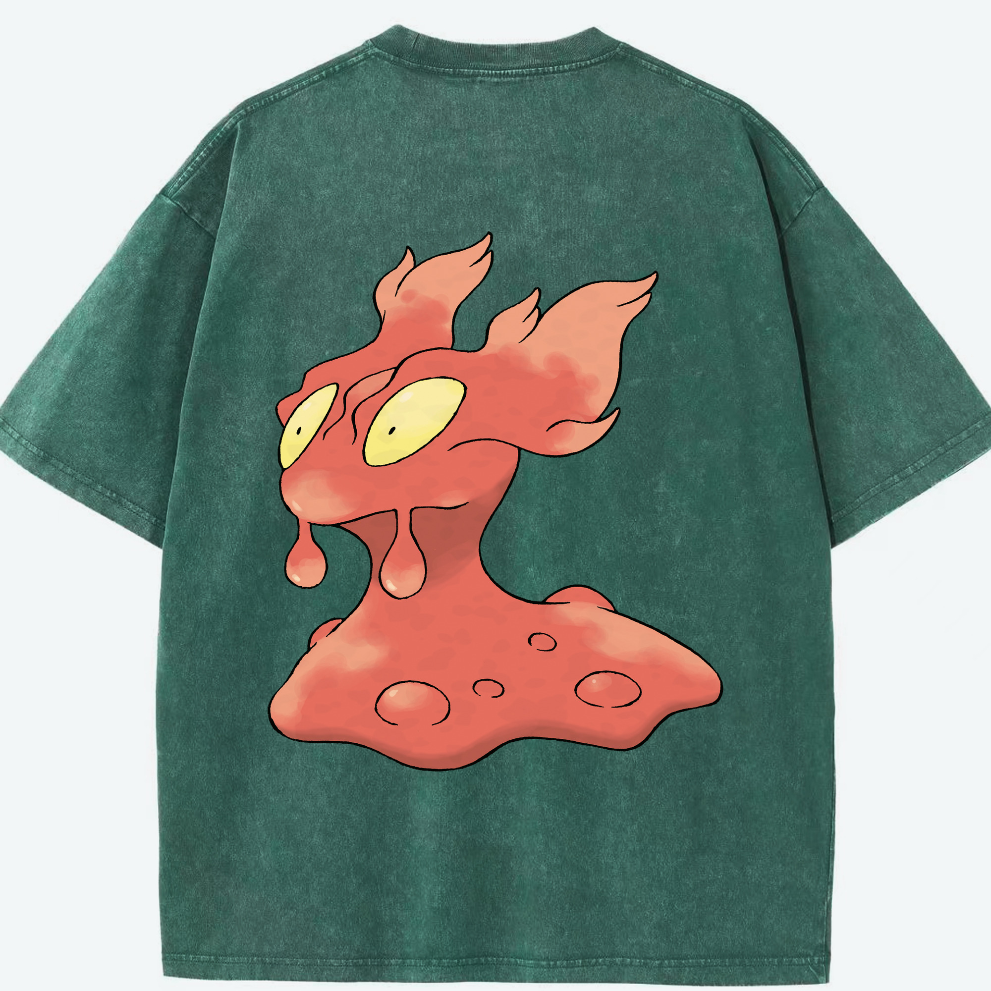 （画像用） ポケットモンスター Pokémon 綿100% ヴィンテージ風 半袖Tシャツ（背面プリント）